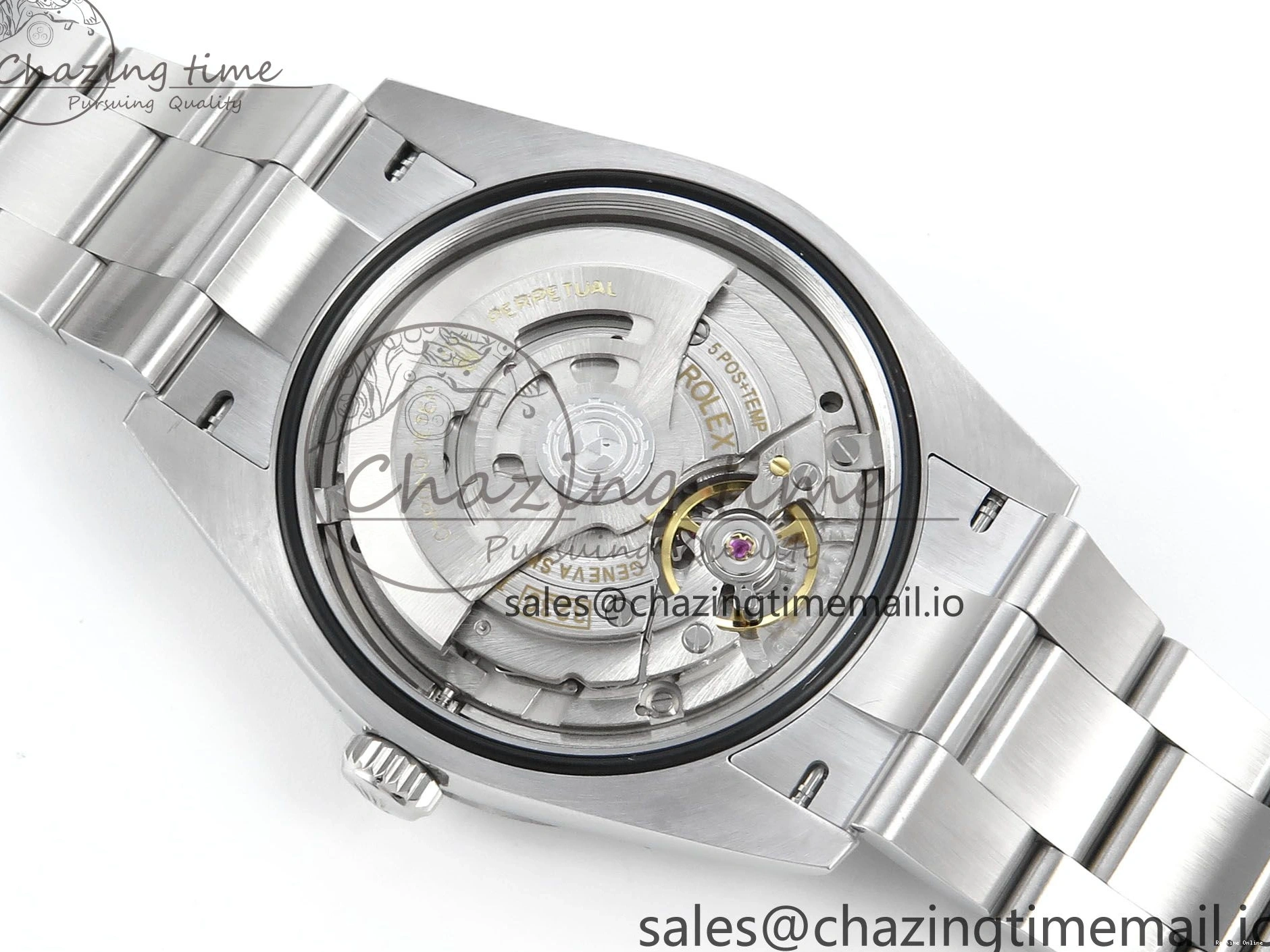 0204 Sustainable Oyster Perpetual 124300 41mm EWEF Best Edition 904L Steel Red Dial A 768